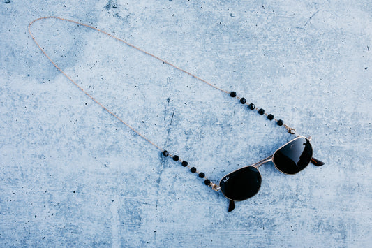 black and gold sunglasses chain